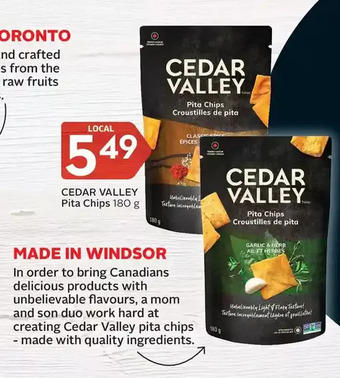Foodland Cedar valley pita chips offer