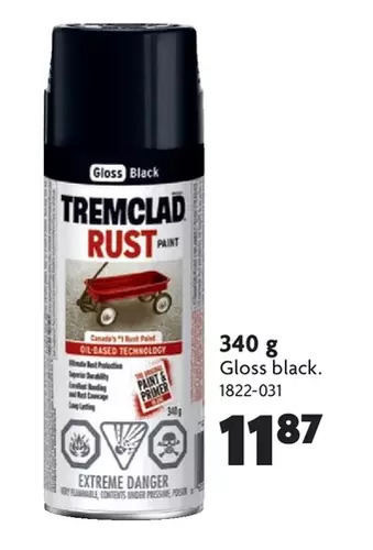 Home Hardware Rust spray paint - gloss black offer