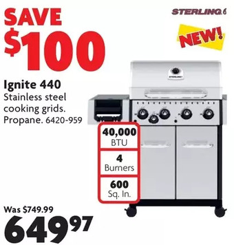 Home Hardware Ignite 440 bbq offer