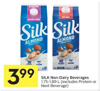 Foodland Silk non-dairy beverages offer