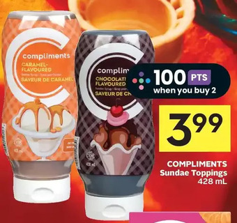 Foodland Compliments sundae toppings offer