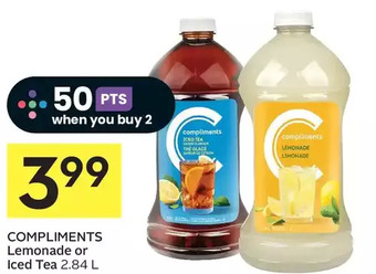 Foodland Compliments lemonade or iced tea offer