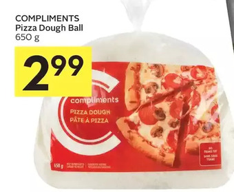 Foodland Compliments pizza dough ball offer