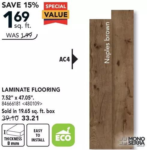 Lowe's Mono serra laminate flooring offer