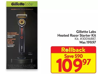 Walmart Gillette labs heated razor starter kit offer