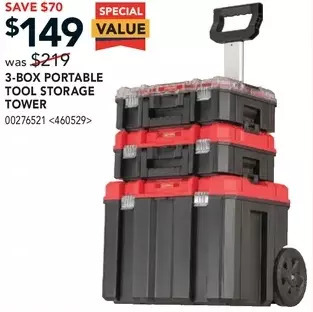 RONA 3-box portable tool storage tower offer