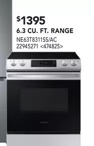 RONA 6.3 cu. ft. range offer
