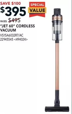 RONA Jet 60 cordless vacuum offer