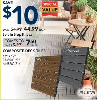 RONA Aura composite deck tiles offer