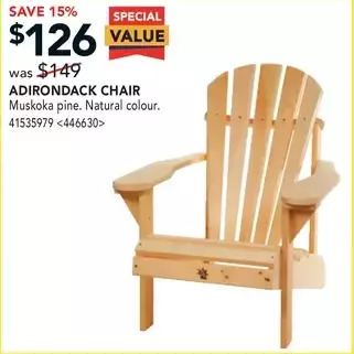 RONA Adirondack chair offer