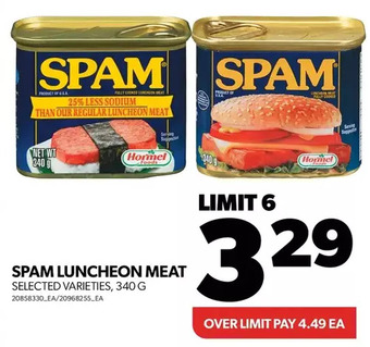 Real Canadian Superstore Spam luncheon meat offer