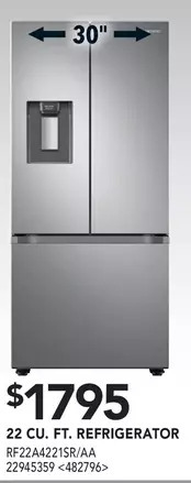 RONA Samsung 22 cu. ft. refrigerator offer