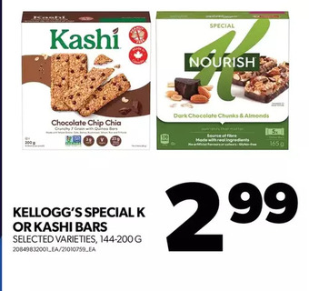 Real Canadian Superstore Kellogg's special k or kashi bars offer