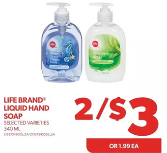Real Canadian Superstore Life brand liquid hand soap offer