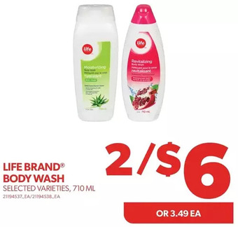 Real Canadian Superstore Life brand body wash offer