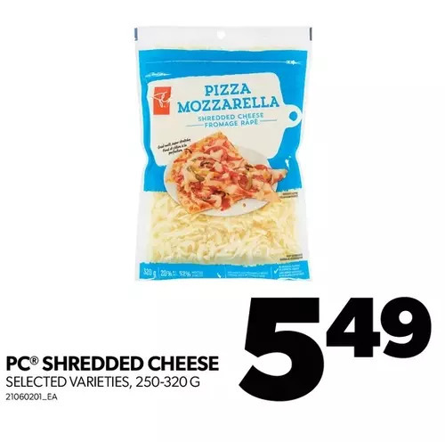 Real Canadian Superstore Pc shredded cheese offer