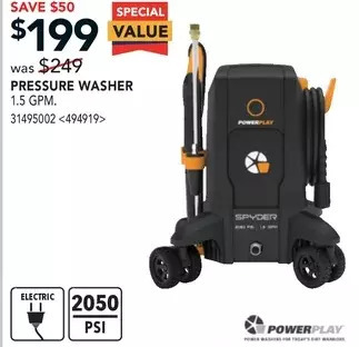 RONA Powerplay pressure washer offer