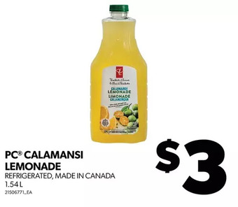 Real Canadian Superstore Pc calamansi lemonade offer