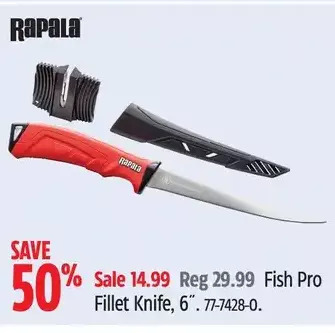 Canadian Tire Rapala fish pro fillet knife, 6 offer