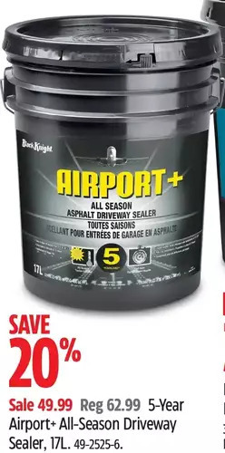 Canadian Tire 5-year airport+ all-season driveway sealer offer