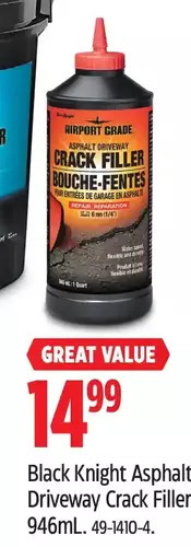 Canadian Tire Black knight asphalt driveway crack filler offer