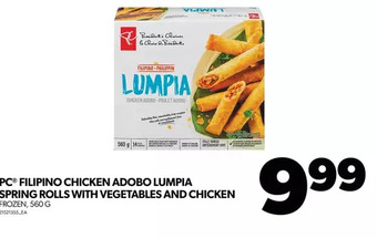 Real Canadian Superstore Pc filipino chicken adobo lumpia spring rolls with vegetables and chicken offer