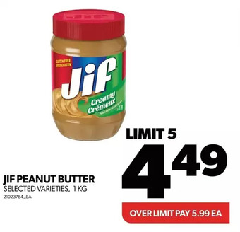 Real Canadian Superstore Jif peanut butter offer