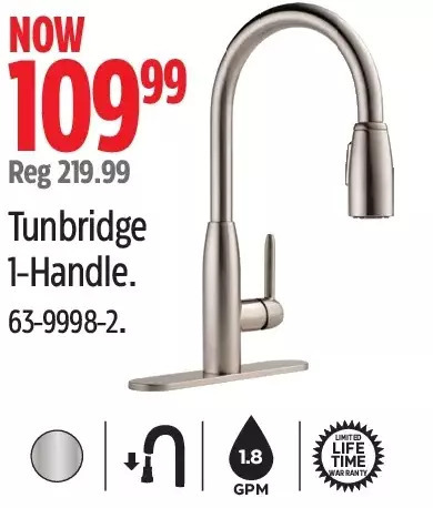 Canadian Tire Tunbridge 1-handle kitchen faucet offer