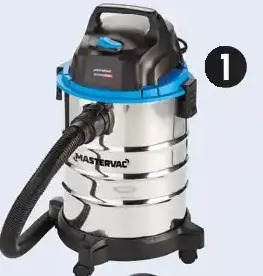 Canadian Tire Mastervac 22l stainless-steel wet/dry vac offer