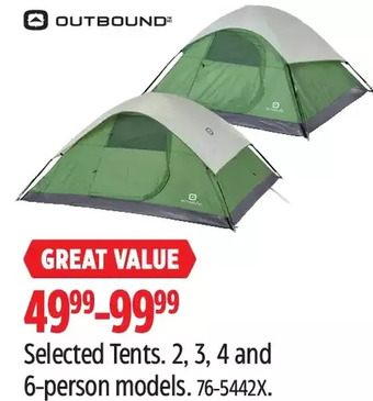 Canadian Tire Outbound tents offer