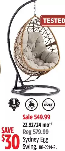 Canadian Tire Sydney egg swing offer