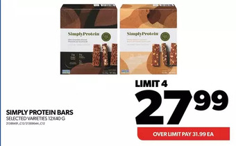 Real Canadian Superstore Simply protein bars offer