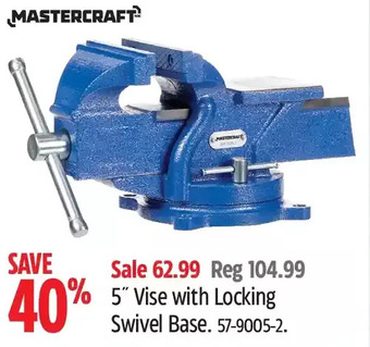 Canadian Tire Mastercraft 5 vise with locking swivel base offer