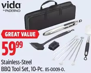 Canadian Tire Vida by paderno stainless-steel bbq tool set offer