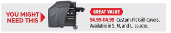 Canadian Tire Custom-fit grill covers offer