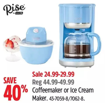 Canadian Tire Rise coffeemaker or ice cream maker offer
