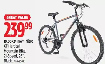 Canadian Tire Supercycle nitro xt hardtail mountain bike, 21-speed, 26 offer