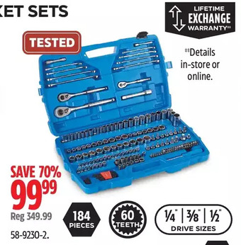 Canadian Tire Mastercraft general use socket sets offer