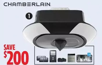 Canadian Tire Chamberlain 1¼-hp belt-drive garage door opener with wi-fi and camera offer