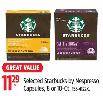 Canadian Tire Starbucks by nespresso capsules offer