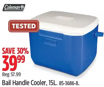 Canadian Tire Coleman bail handle cooler offer