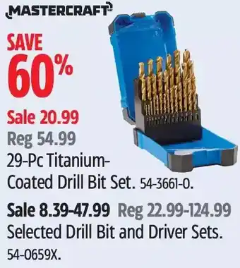 Canadian Tire Mastercraft 29-pc titanium-coated drill bit set | drill bit and driver sets offer