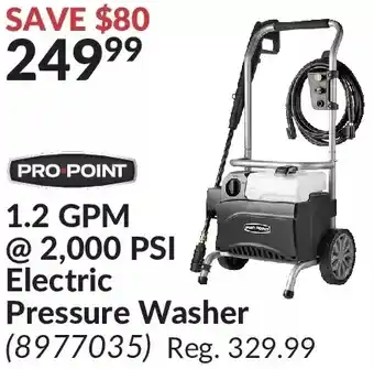 Princess Auto Pro.point 1.2 gpm @ 2,000 psi electric pressure washer offer