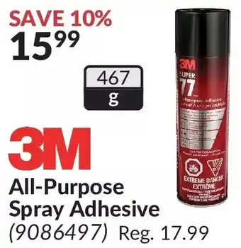 Princess Auto 3m all-purpose spray adhesive offer