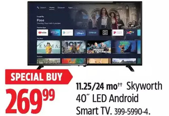 Canadian Tire Skyworth 40 led android smart tv offer