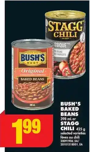 No Frills Bush's baked beans | stagg chili offer
