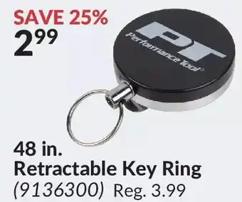 Princess Auto Performance tool 48 in. retractable key ring offer
