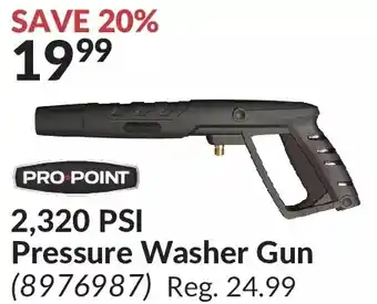 Princess Auto Pro point 2,320 psi pressure washer gun offer