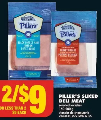 No Frills Piller's sliced deli meat offer