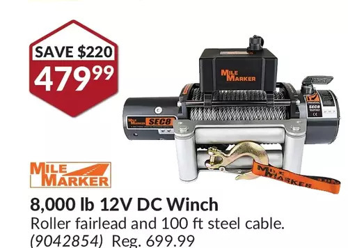Princess Auto 12v dc winch offer